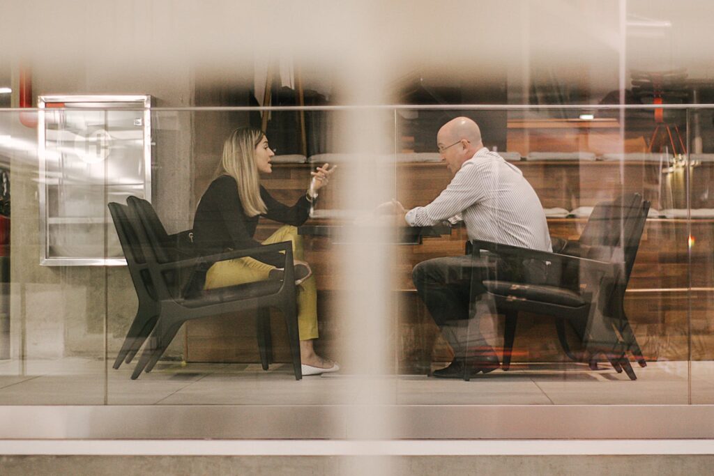 2 people following up from a networking meeting