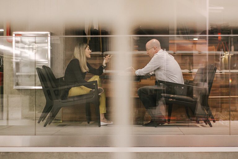 2 people following up from a networking meeting