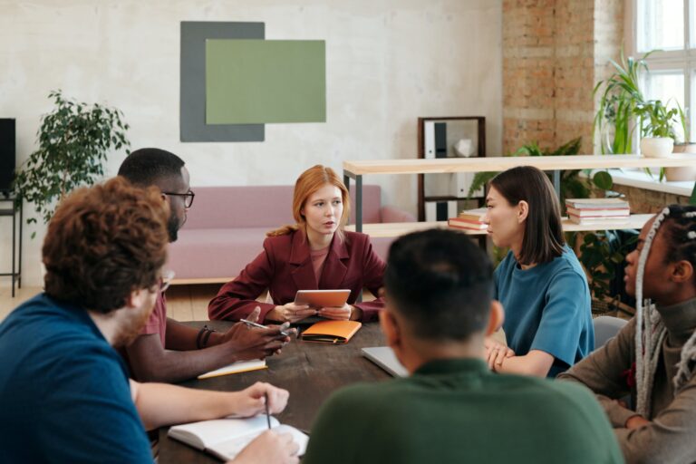 people in a meeting
