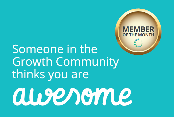 member of the month postcard