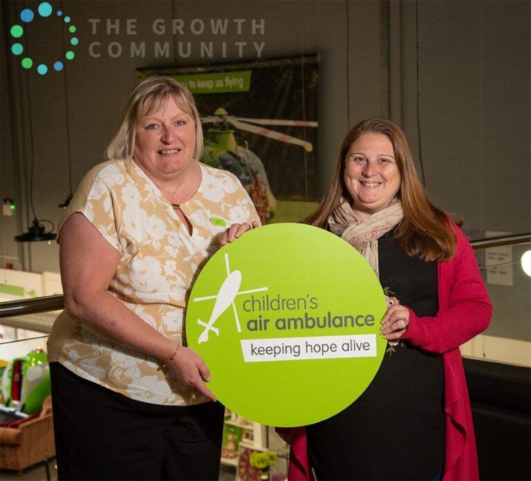 The growth community raise £27000 for children's air ambulance